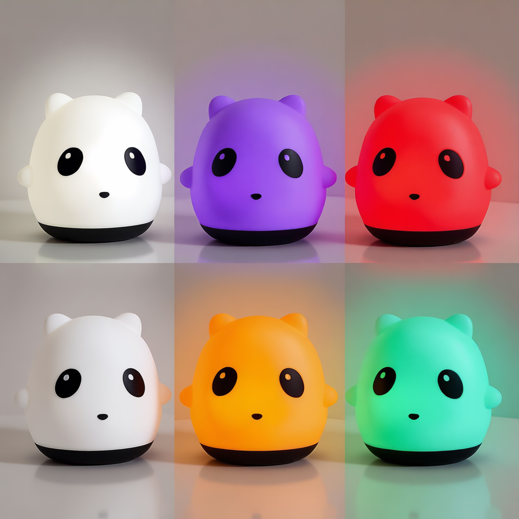 Laetav pandakujuline öölamp