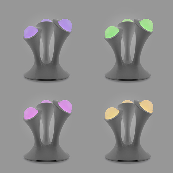 Mitmevärviline fluorestseeruv LED-lamp