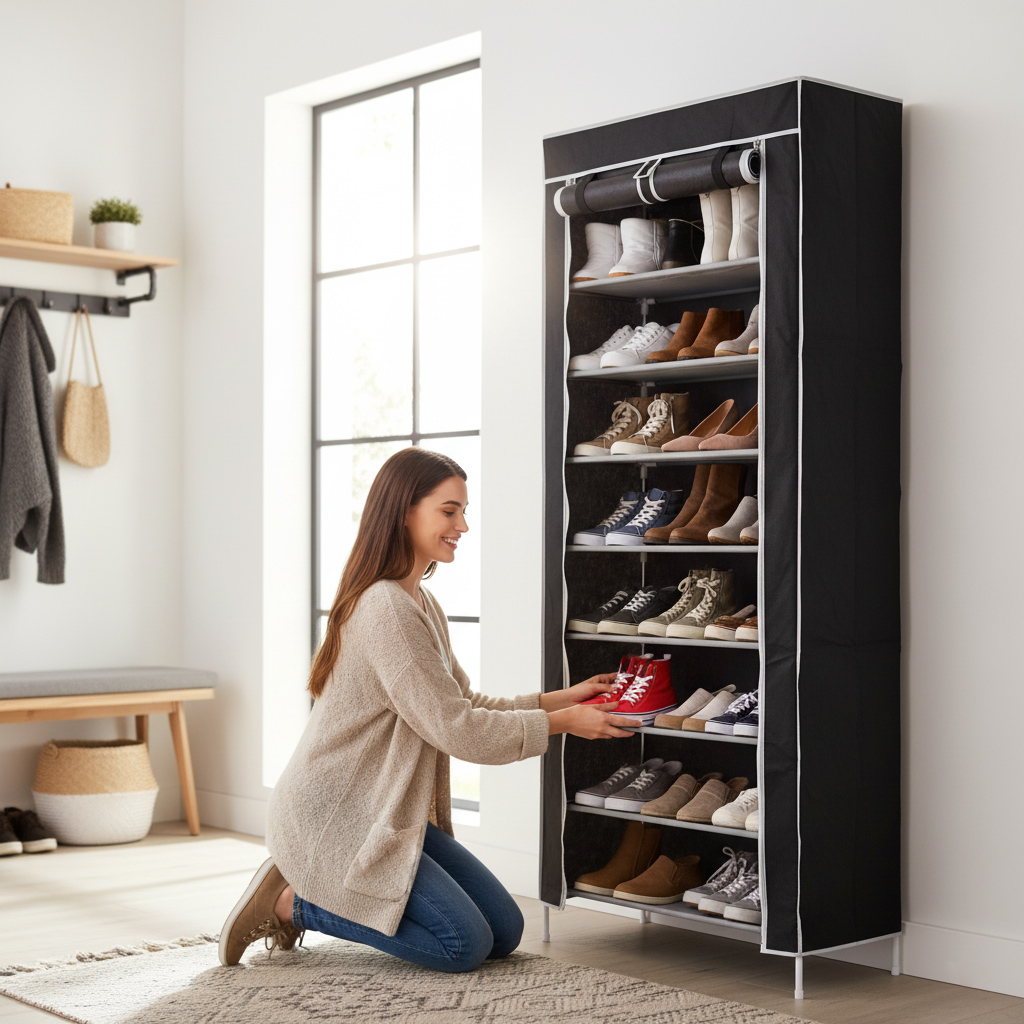 Lõuendist jalatsiriiul