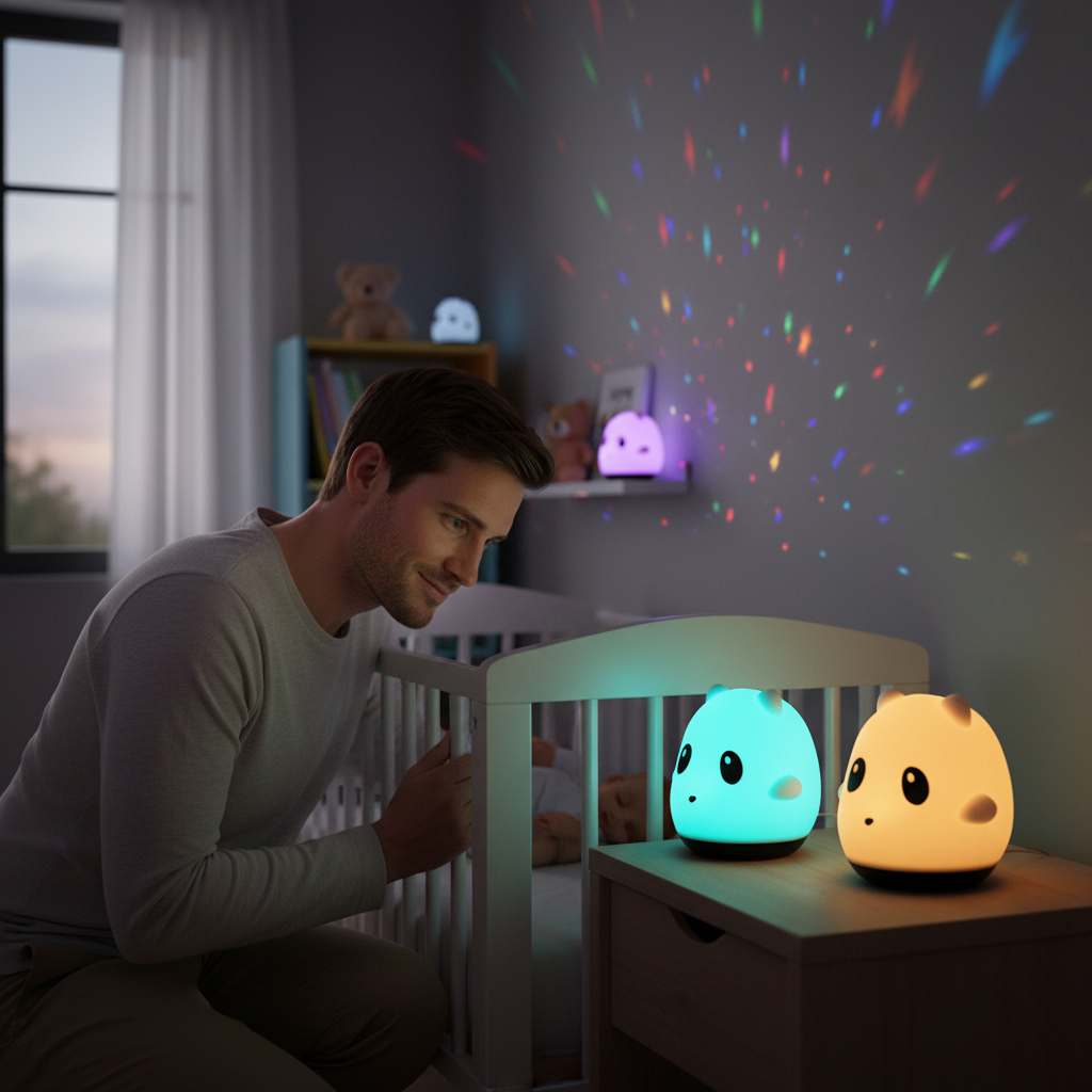 Laetav pandakujuline öölamp